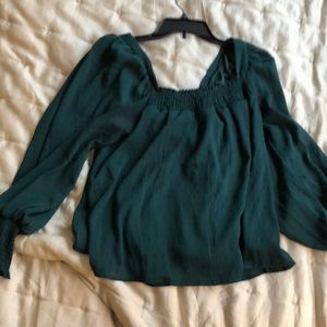 Emerald green blouse
